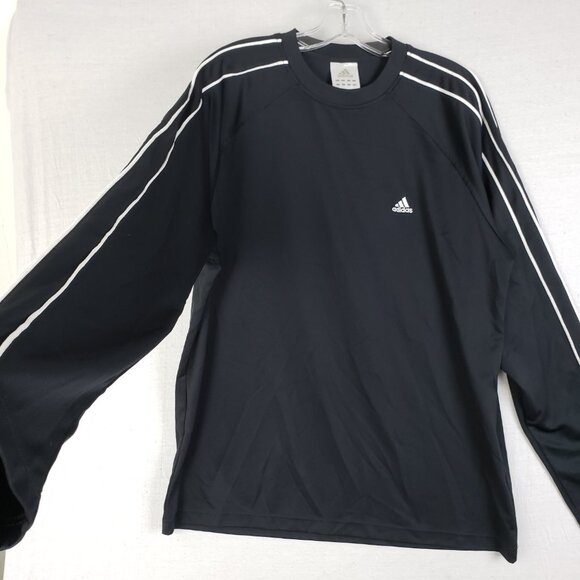 Vintage Adidas 3 Stripes Long Sleeve Shirt ClimaLite Activewear size L Y2K 2005 - Picture 11 of 11
